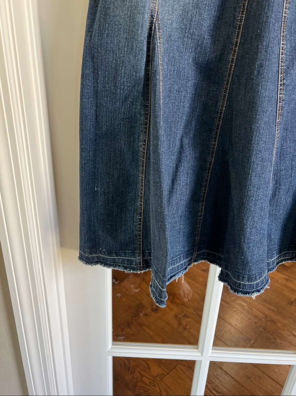 CAbi Cabo Fluted Denim Roper Maxi 14